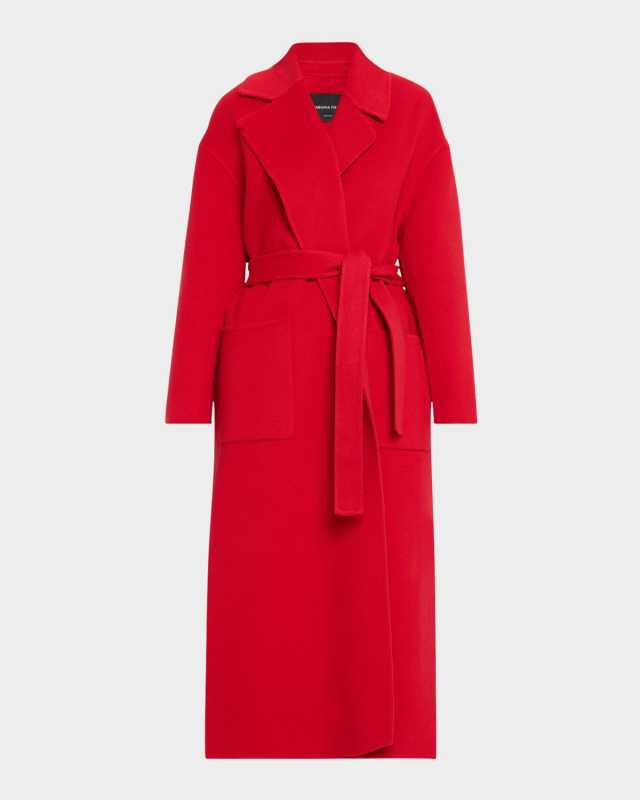 Wool-Cashmere Wrap Coat
